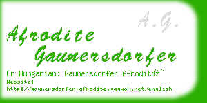 afrodite gaunersdorfer business card